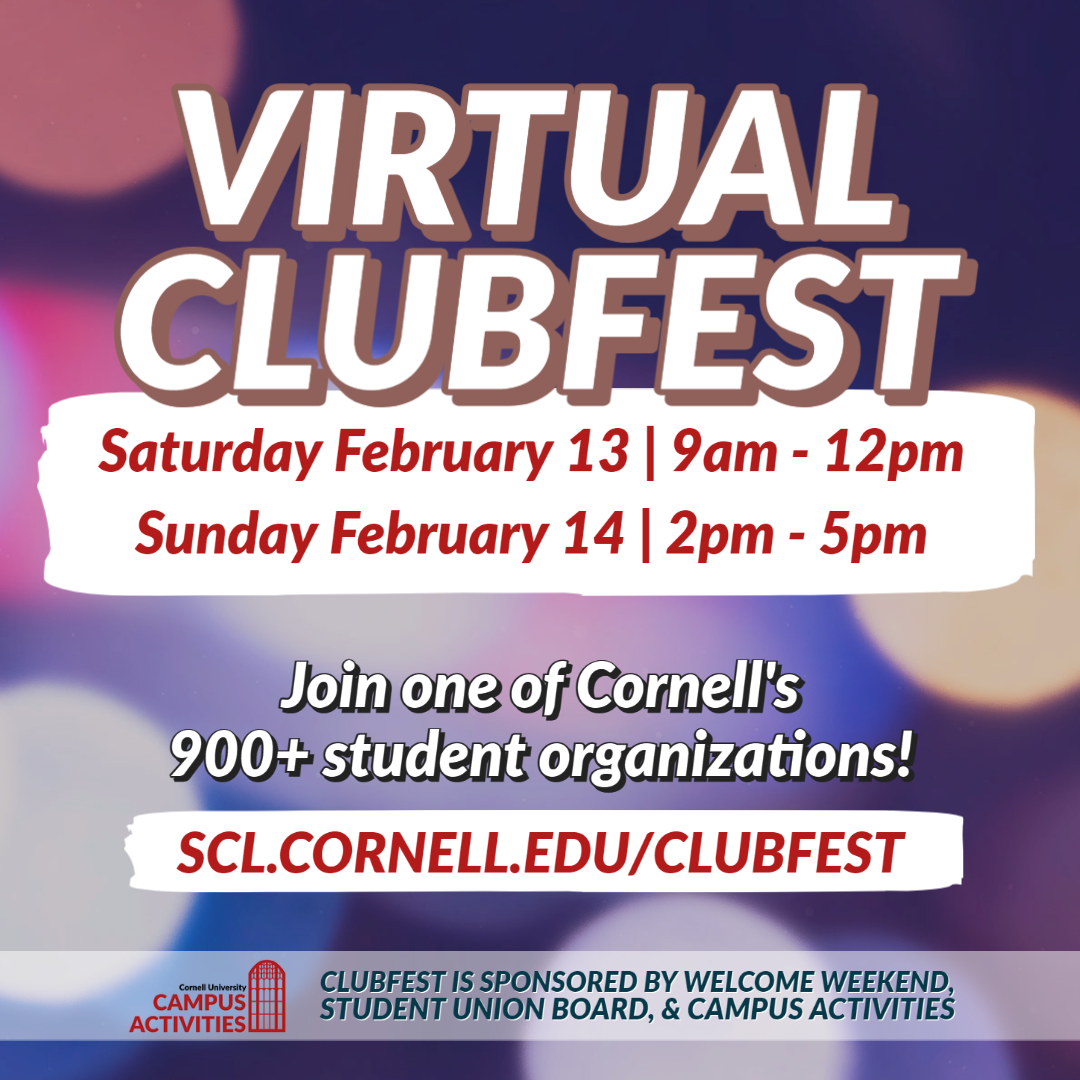 Virtual ClubFest Student & Campus Life Cornell University